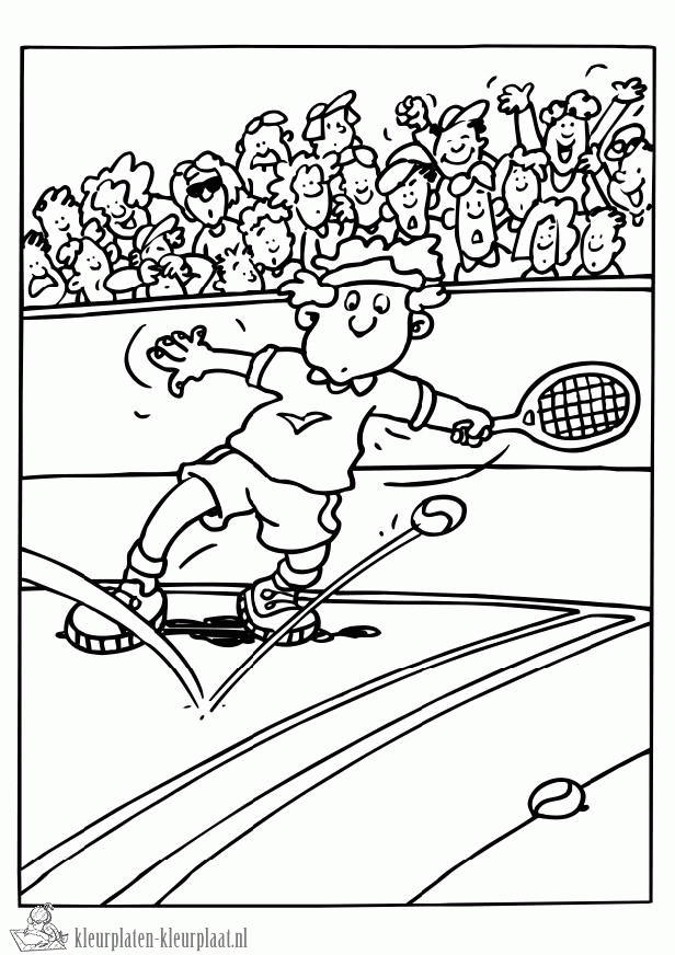 Tennis 3 kleurplaat