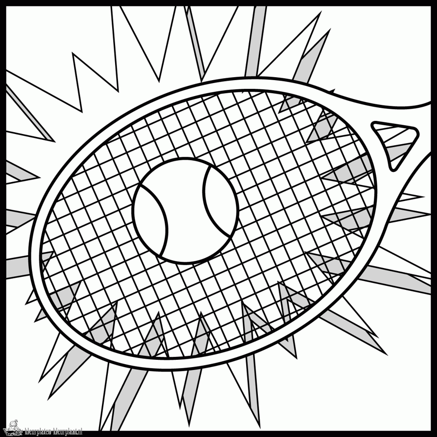 Tennis 7 kleurplaat