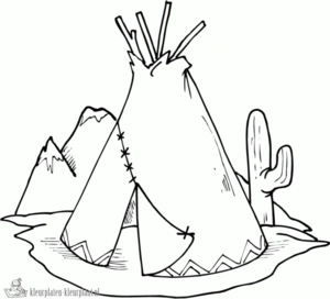 Tent 19 kleurplaat