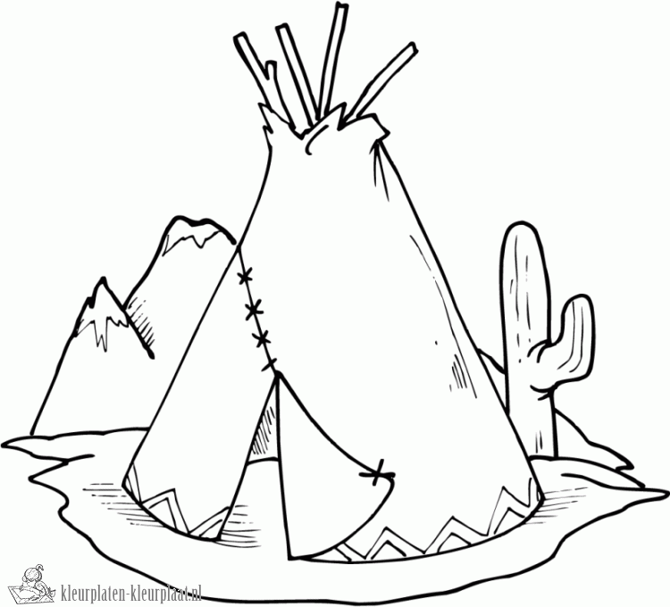 Tent 19 kleurplaat
