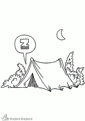 Tent 7 kleurplaat