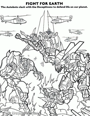 Transformers 10 kleurplaat