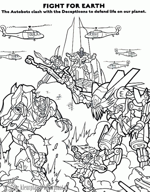 Transformers 10 kleurplaat