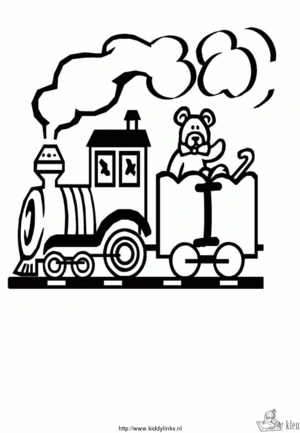 Trein 28 kleurplaat