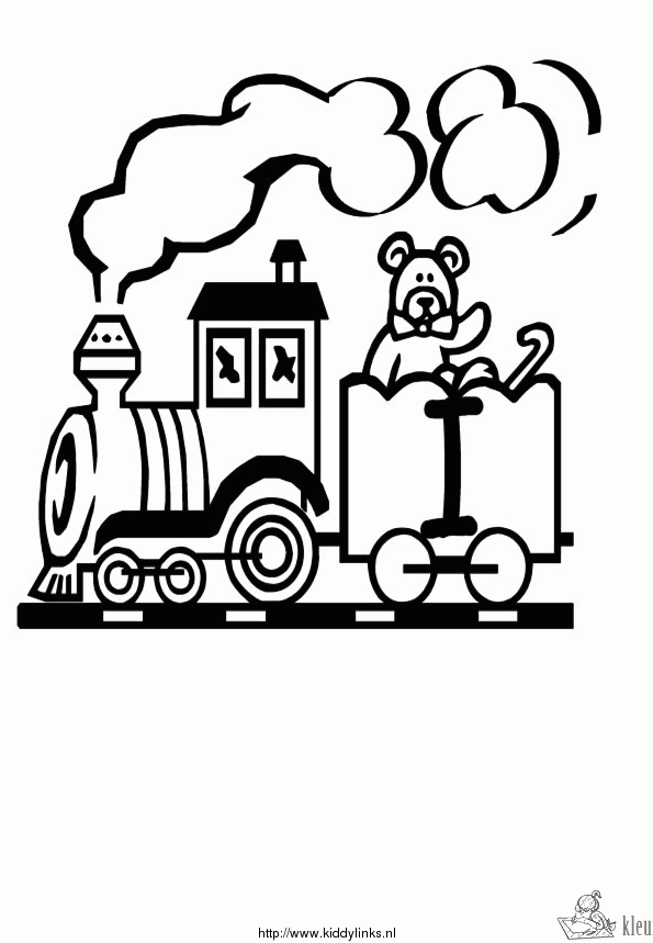 Trein 28 kleurplaat