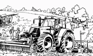 Trekker 1 kleurplaat