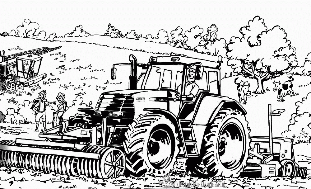 Trekker 1 kleurplaat