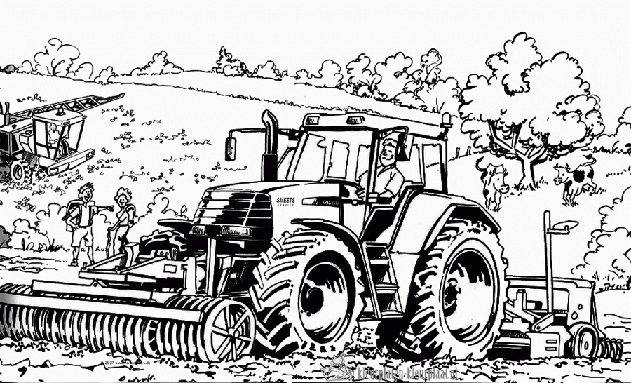 Trekker 1 kleurplaat