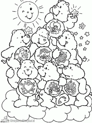 Troetelbeertjes 10 kleurplaat