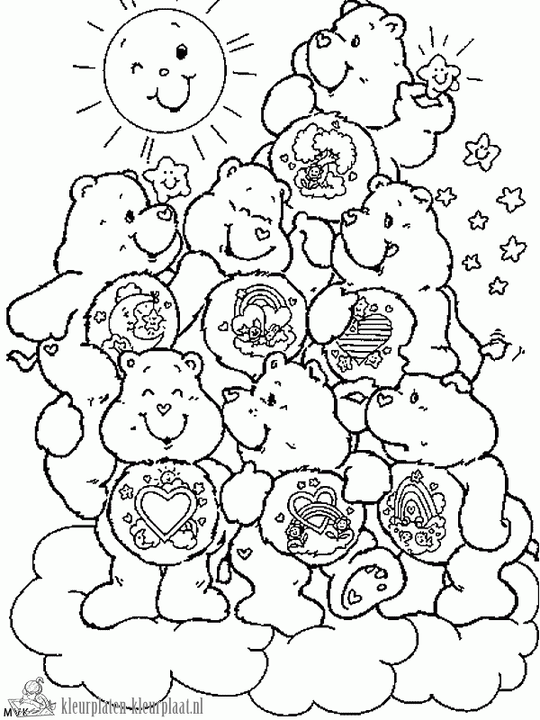 Troetelbeertjes 10 kleurplaat