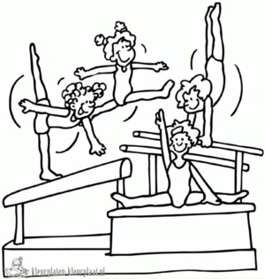 Turnen 1 kleurplaat
