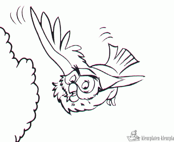 Uil 22 kleurplaat
