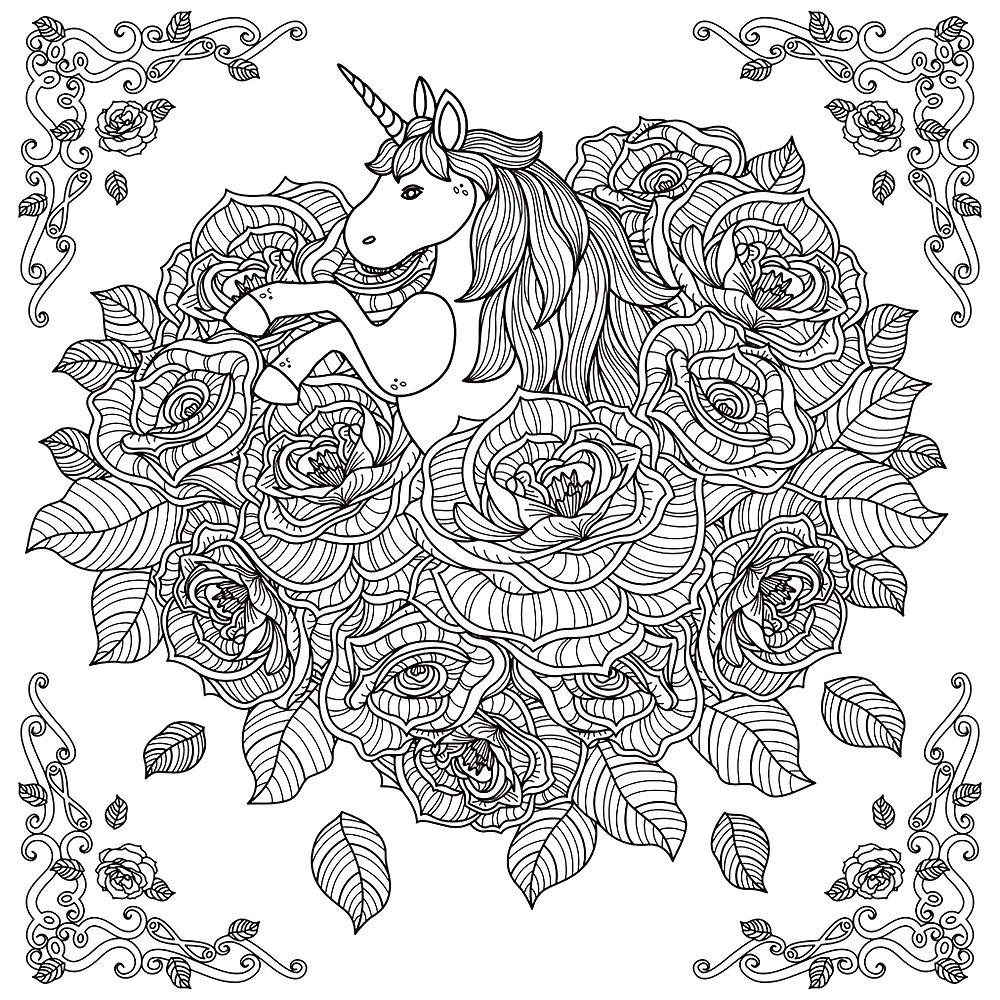 Mooie unicorn mandala kleurplaat