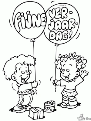 Verjaardag 131 kleurplaat