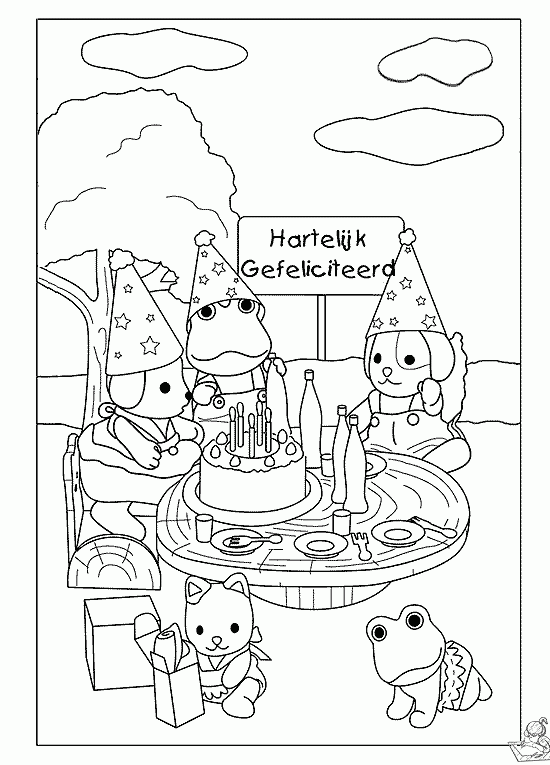 Verjaardag 48 kleurplaat