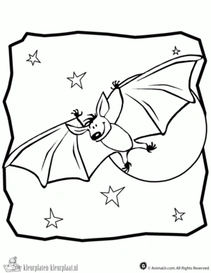Vleermuis 16 kleurplaat