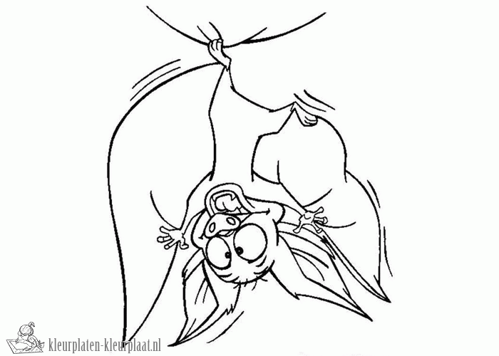 Vleermuis 5 kleurplaat