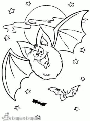 Vleermuis 6 kleurplaat