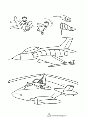 Vliegtuig 27 kleurplaat