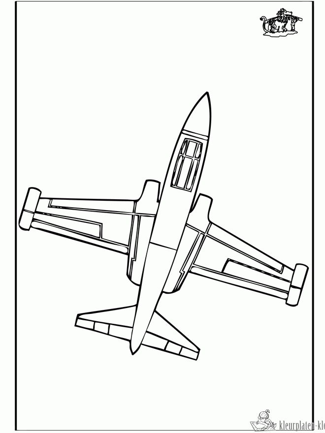 Vliegtuig 3 kleurplaat