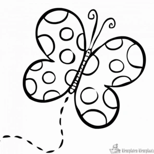 Vlinder 1 kleurplaat
