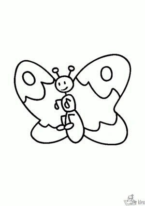 Vlinder 19 kleurplaat