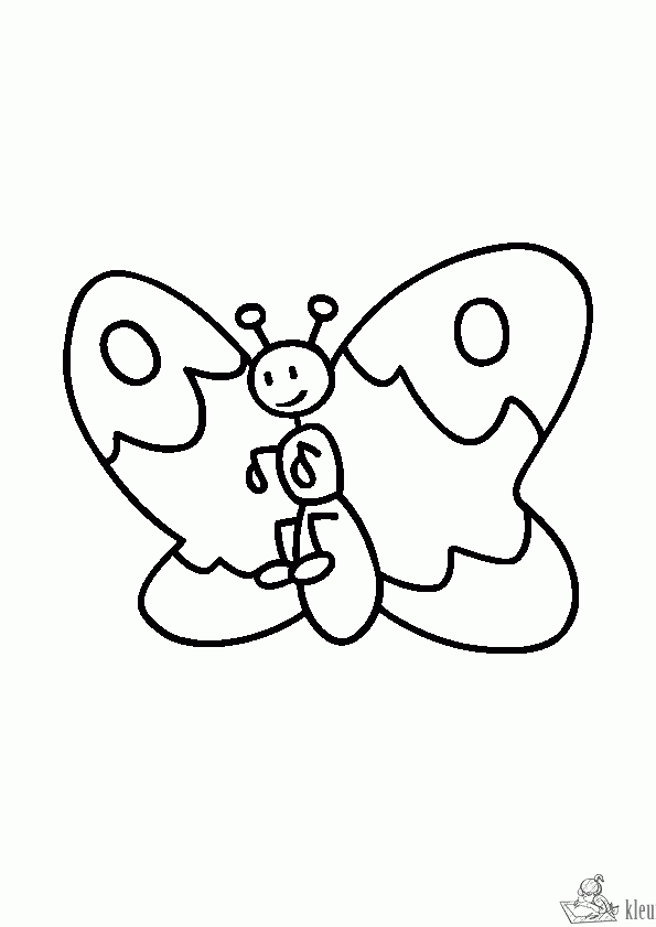 Vlinder 19 kleurplaat