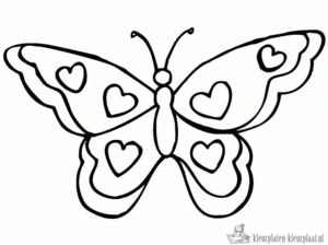 Vlinder 6 kleurplaat