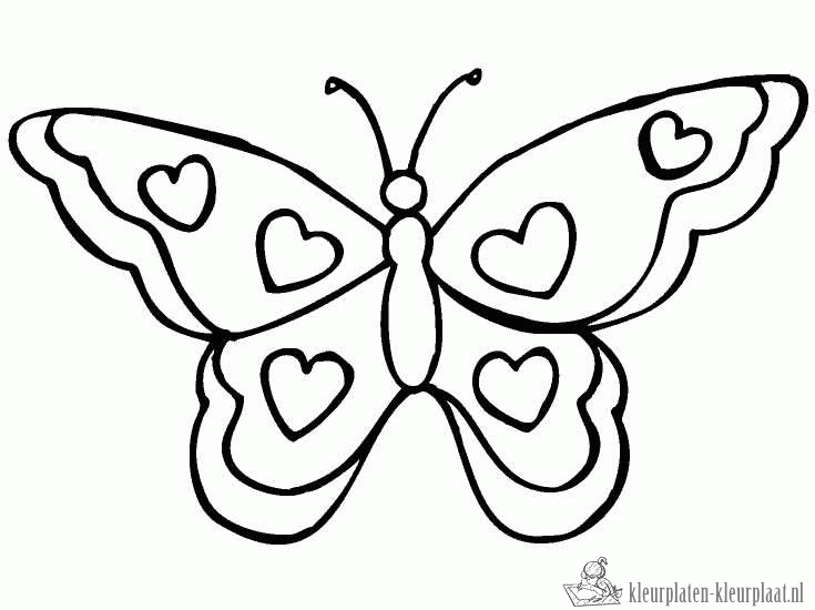 Vlinder 6 kleurplaat