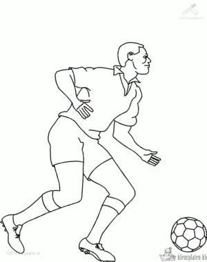 Voetbal 14 kleurplaat