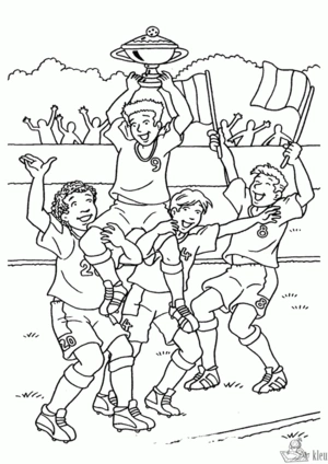 Voetbal 7 kleurplaat