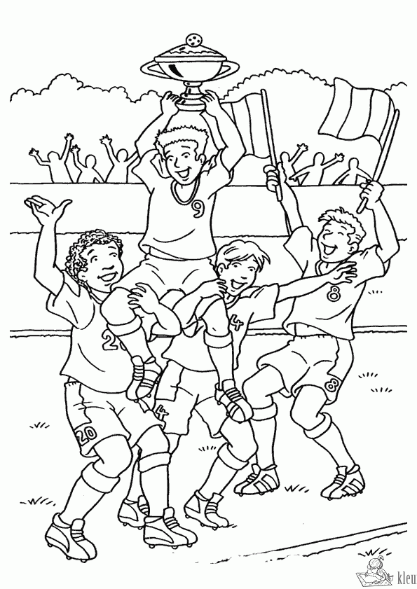 Voetbal 7 kleurplaat