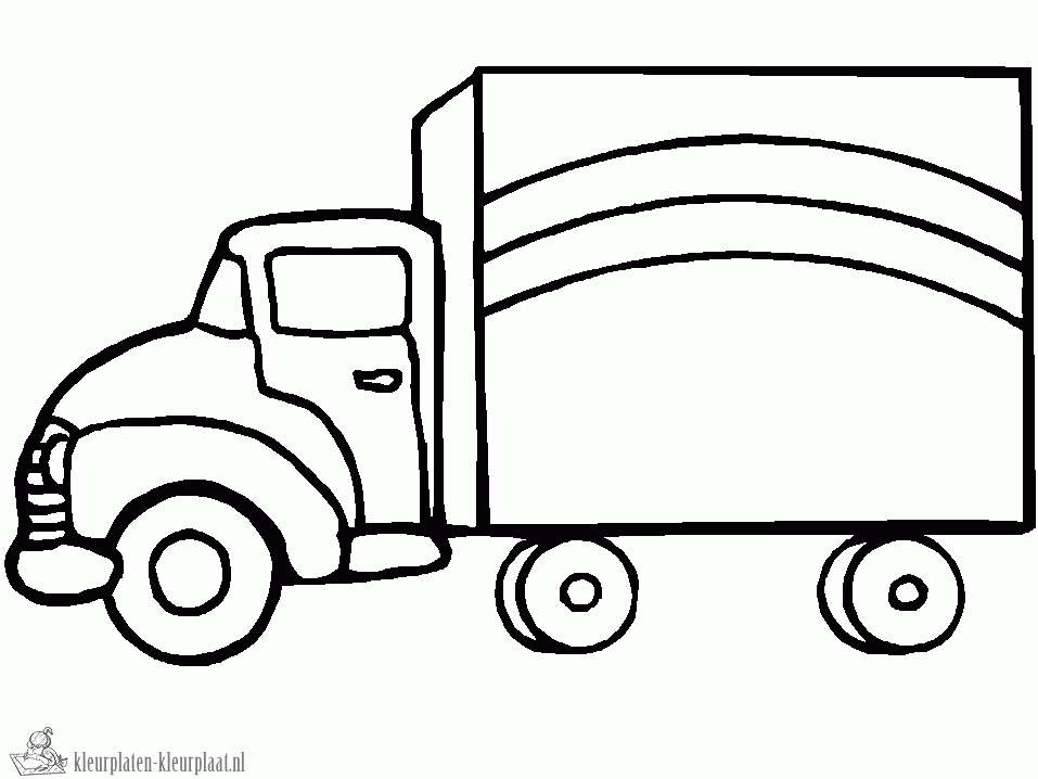 Vrachtwagen 1 kleurplaat