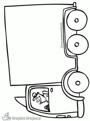 Vrachtwagen 7 kleurplaat