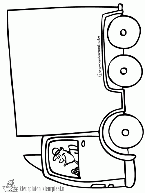 Vrachtwagen 7 kleurplaat
