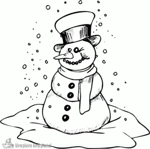 Winter 11 kleurplaat