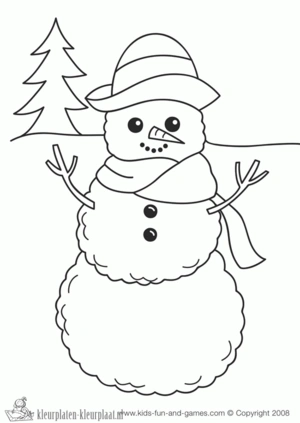 Winter 8 kleurplaat