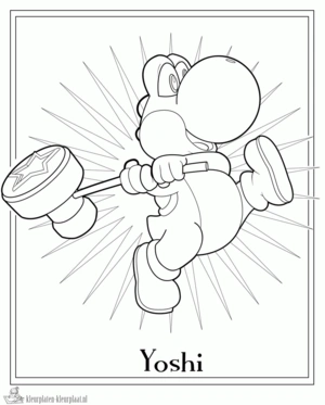 Yoshi 19 kleurplaat