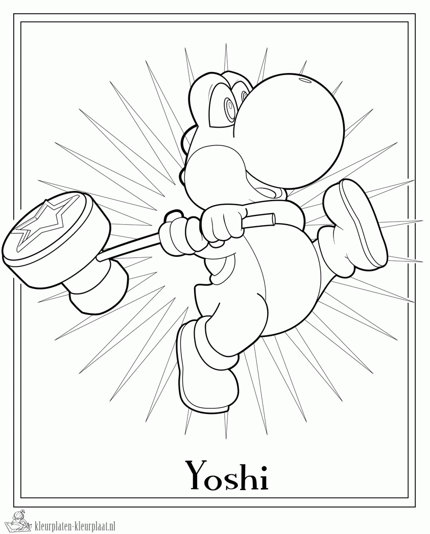 Yoshi 19 kleurplaat