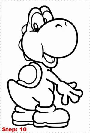 Yoshi 4 kleurplaat