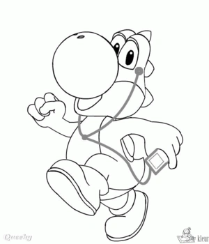 Yoshi 5 kleurplaat