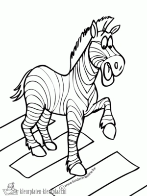 Zebra 6 kleurplaat