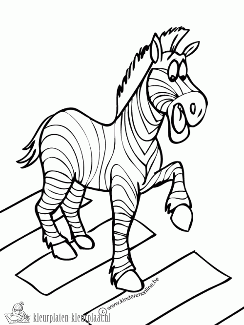 Zebra 6 kleurplaat