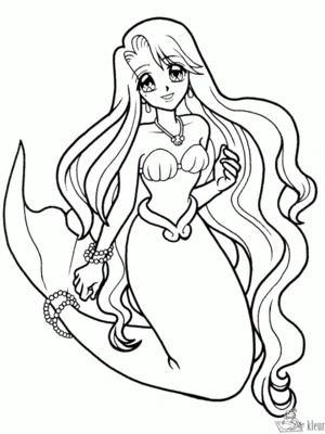 Zeemeermin 2 kleurplaat