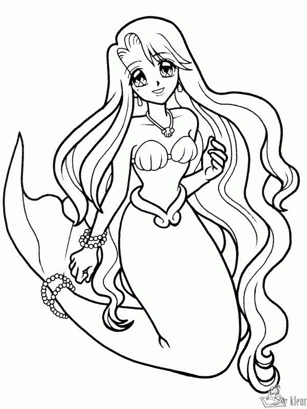 Zeemeermin 2 kleurplaat