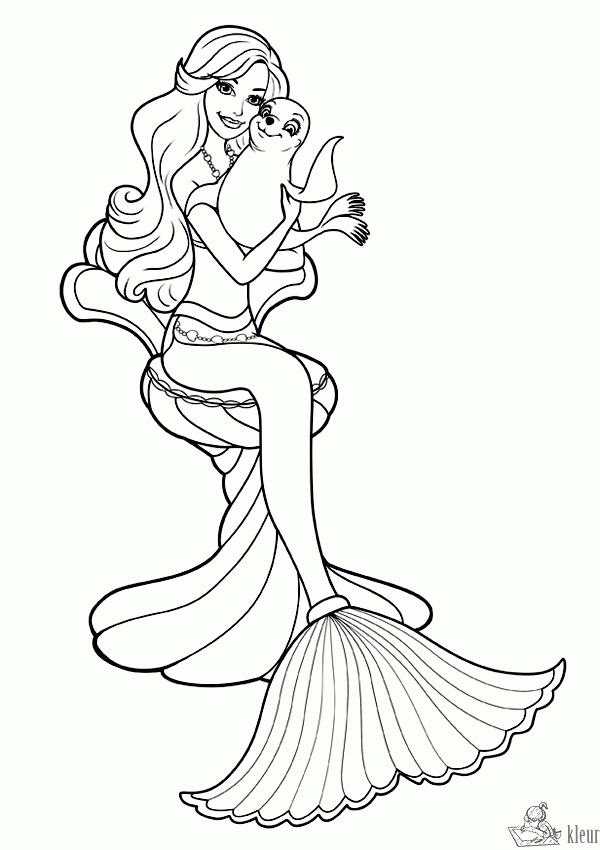 Zeemeermin 3 kleurplaat