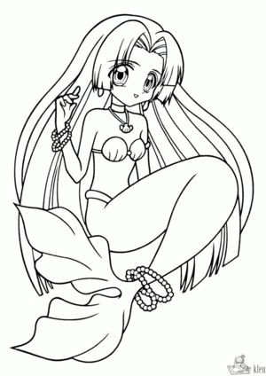 Zeemeermin 4 kleurplaat