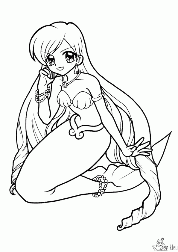 Zeemeermin 5 kleurplaat