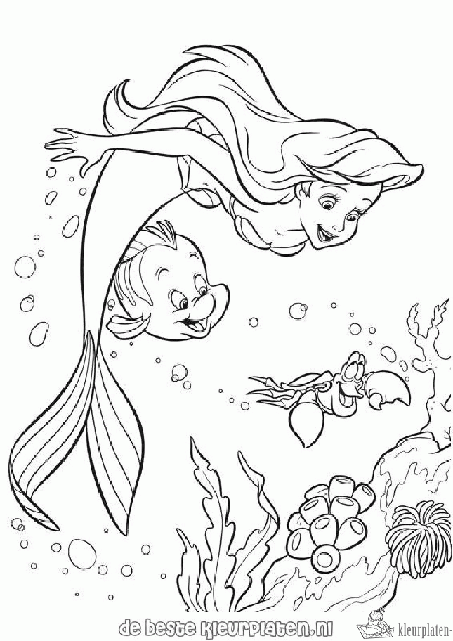 Zeemeermin 9 kleurplaat