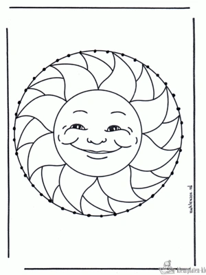 Zomer zon kleurplaat